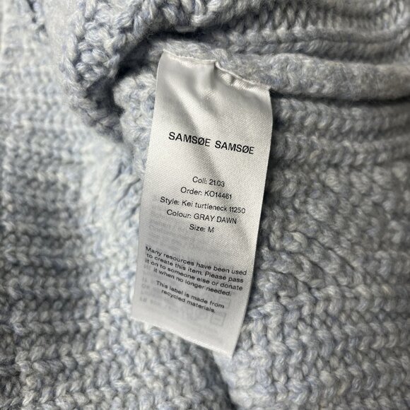 SAMSOE SAMSOE Women Kei turtleneck 11250 Color Gray Dawn Size Medium - Picture 11 of 14